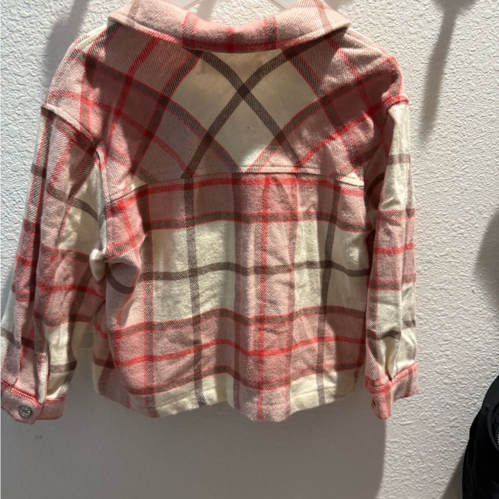 Plaid Kids Jacket - Pink and Cream Zara - Picture 2 of 5